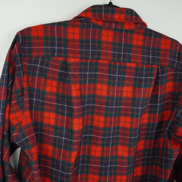 Pendleton Wool Shirt Button Up Red Green Blue Plaid Size 15.5 - Picture 8 of 8